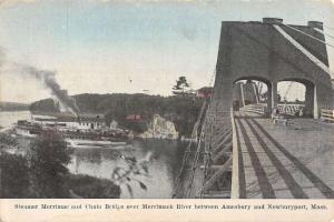 Steamer Merrimac Amesbury Newport Massachusetts L2982 Antique Postcard