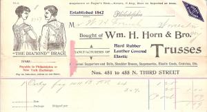 Wm Horne & Bros. Phila. Invoice