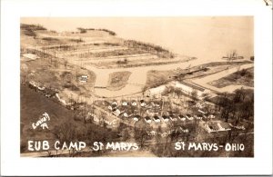 RPPC Aerial View Evangelical United Brethren Camp St Marys OH Postcard V59