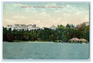 1911 Sunapee NH Granliden and Cottages, Lake Sunapee Antique Posted Postcard 