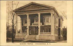 Canandaigua NY Masonic Temple c1920s Postcard