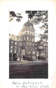 Millersville University Womens Dormitory Main Entrance PA 1950s RPPC postcard