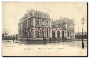 Carte Postale Ancienne Poste Saint Nazaire L & # 39hotel Telegraphs Post and
