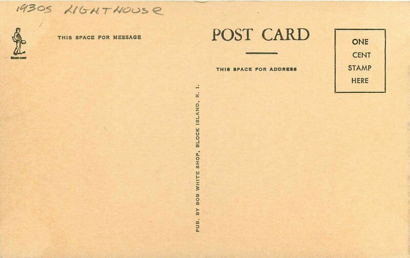 Rhode Island Block Island South East Light Bob White Shop Postcard 22-1337