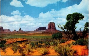 Valley Of Monuments Arizona Scenic Rock Formations Desert Chrome Postcard 