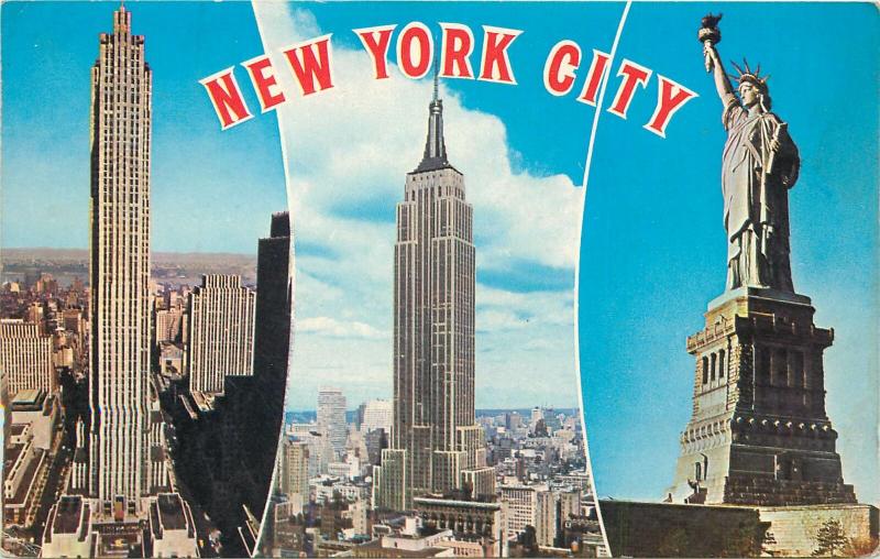 New York City multi views postcard