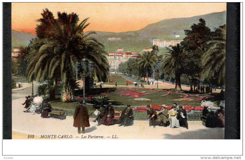 MONTE-CARLO, Monaco, 1900-1910's; Les Parterres