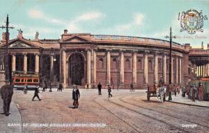 DUBLIN~BANK OF IRELAND-COLLEGE GREEN-BUY REIS'POST CARDS STAND-CITY ARMS SEAL