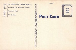 MI, Ann Arbor, Midhigan Linen Large Letter Postcard, Kropp