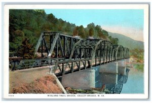 c1930's Midland Trail Bridge Gauley Bridge West Virginia WV Vintage Postcard