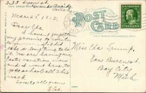 Vtg 1910s St Cecelia Building Grand Rapids Michigan MI Postcard