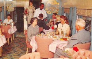 Union Pacific Railroad Domeliner City of Portland Dining Car c1950s Postcard