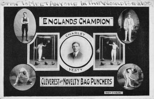 J78/ Interesting Postcard c1910 Charley Vesty Novelty Bag Punchers 171