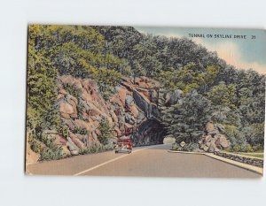 Postcard Tunnel On Skyline Drive, Shenandoah National Park, Virginia