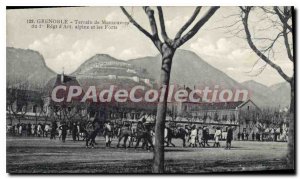 Old Postcard From Grenoble maneuvers Land 1st regiment of Alpine artillery