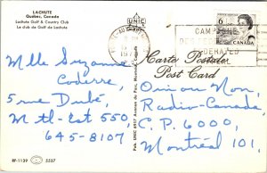 VINTAGE POSTCARD LACHUTE GOLF & COUNTRY CLUB AT LACHUTE QUEBEC CANADA