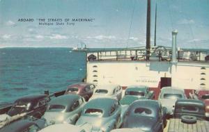 LP81  Michigan, MI, postcard, Aboard \The Straits of 