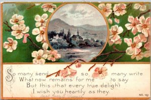 Happy Birthday With Landscape Scene