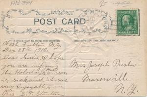 New Year's Day Greetings - Key to Unlock Gates of Happiness a/s HBG - pm 1910