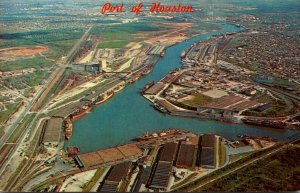 Texas Houston Aerial View Of The Port