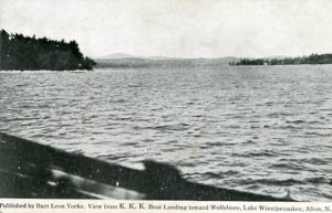 NH - Alton, View from K.K.K. Boat Landing toward Wolfeboro, Lake Winnipesaukee