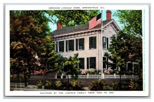 Lincoln Residence Springfield Illinois IL UNP  WB Postcard S14