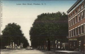 Potsdam NY Lower Main St. c1910 Postcard