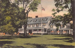White Hart Inn, Salisbury, Connecticut, Hand Colored Postcard, Used in 1949