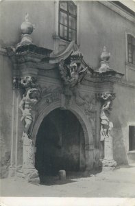 Romania Alba Iulia citadel gate architecture butterfly stamp 1958 postcard