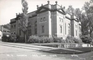 RPPC, Real Photo, Methodist M.E. Church,Red Oak, IA, Old Post Card