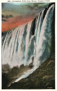Vintage Postcard Horseshoe Falls From Below Table Rock Niagara Falls New York NY