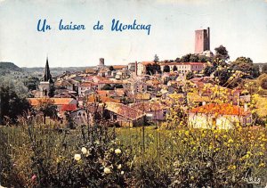 Montcuq, ,Vue d'ensemble France 1977 Ink Stamp 