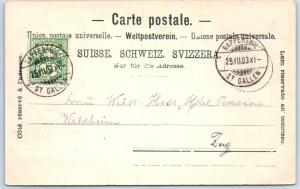 GRUSS aus RAPPERSWIL, SWITZERLAND   Hotel du Lac, etc   c1900s Postcard
