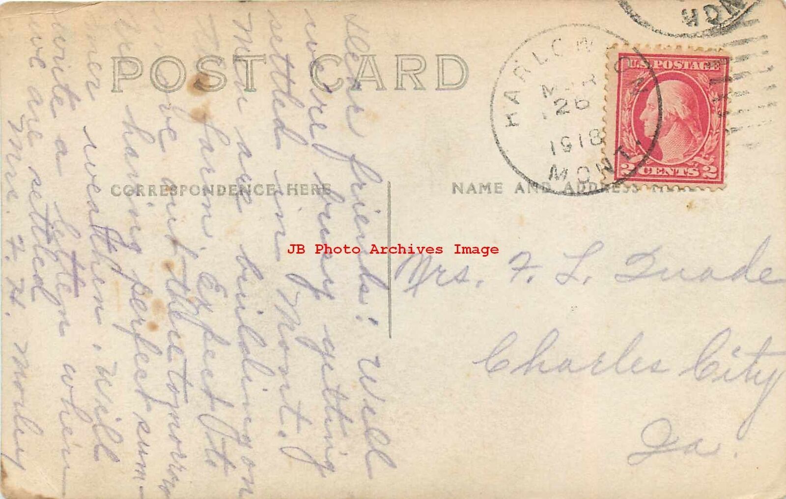 MT, Harlowton, Montana, RPPC, Opera House, Post Office, Photo No 3097 United States Montana