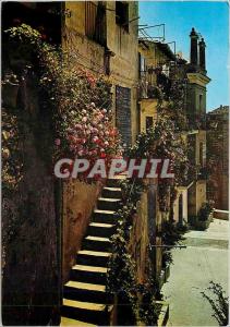 Postcard Modern Taormina A corner Fleuri