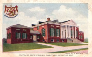 Vintage Postcard 1907 Maryland State Bldg. Jamestown Exposition 1907 Annapolis