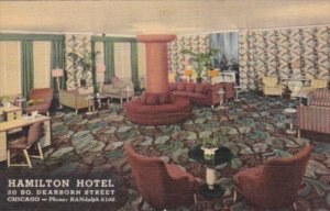 Illinois Chicago Hamilton Hotel South Room Of New Lobby Curteich