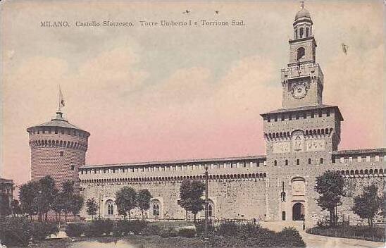 Italy Milano Castello Sforzesco Torre Umberto l e Torrione Sud