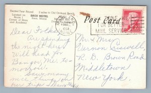 SACO ME MOTEL VINTAGE POSTCARD