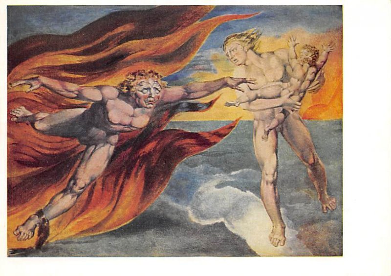 The Good and Evil angels struggling for Possession of a Child William Blake A...