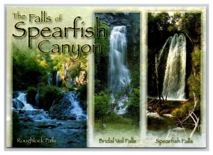 The Falls Of Spearfish Canyon Idaho Postcard Continental Multi View