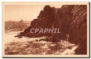 Postcard Old Pointe Du Raz The entrance to the room olive