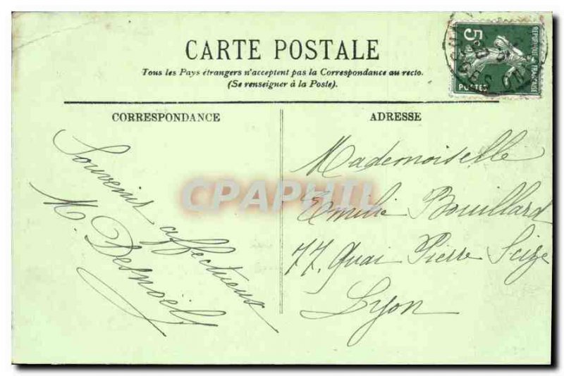 Postcard Vittel Old Statue in the Park