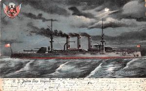 US Battleship Virginia Military Battleship 1906 