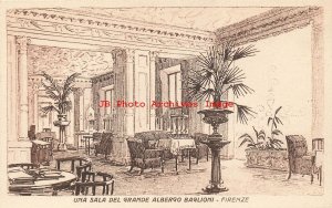 Italy, Firenze, Florence, Una Sala Del Grande Albergo Baglioni, Artist View