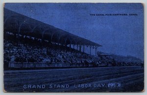 The Connecticut Fair Hartford  Grand Stand  Labor Day   Postcard  1919