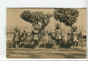 438844 SOUTH AFRICA DURBAN Black Ricksha Boys Vintage photo postcard