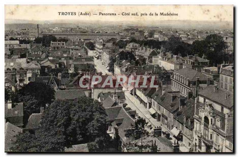 Troyes - Panorama Cote Sud took Madeleine - Old Postcard