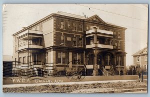 Calgary Alberta Canada Postcard YWCA Building 1911 Posted Antique RPPC Photo