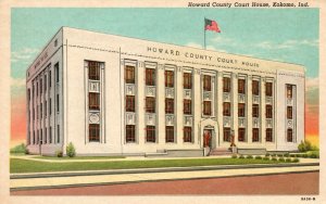 Vintage Postcard 1920's Howard County Court House Kokomo Indiana IN